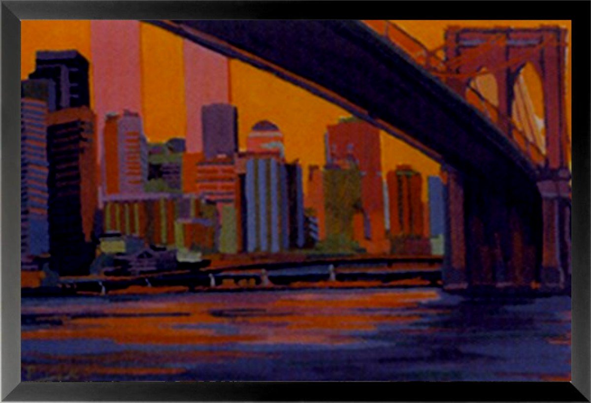 絵画 ブルックリン橋 Amazon.co.jp: Buyartforless Work フレーム入りブルックリン橋 ニック